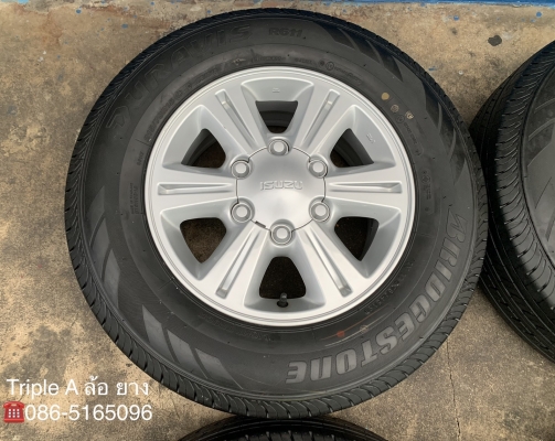 ล้อแม็ก ISUZU D-MAX 1.9 BLUE POWER ขอบ 15 พร้อมยางป้ายแดง 215-70-15 Bridgestone ปลายปี 19