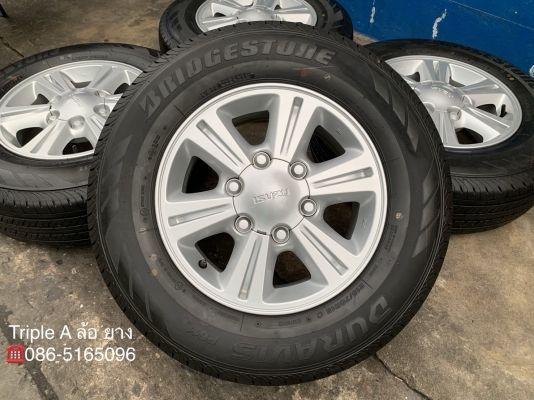 ล้อแม็ก ISUZU D-MAX 1.9 BLUE POWER ขอบ 15 พร้อมยางป้ายแดง 215-70-15 Bridgestone ปลายปี 19