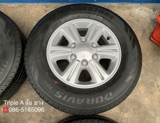 ล้อแม็ก ISUZU D-MAX 1.9 BLUE POWER ขอบ 15 พร้อมยางป้ายแดง 215-70-15 Bridgestone ปลายปี 19
