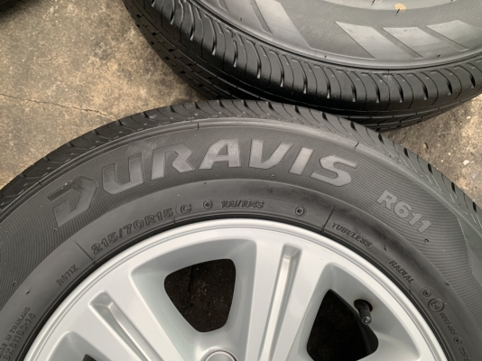 ล้อแม็ก ISUZU D-MAX 1.9 BLUE POWER ขอบ 15 พร้อมยางป้ายแดง 215-70-15 Bridgestone ปลายปี 19
