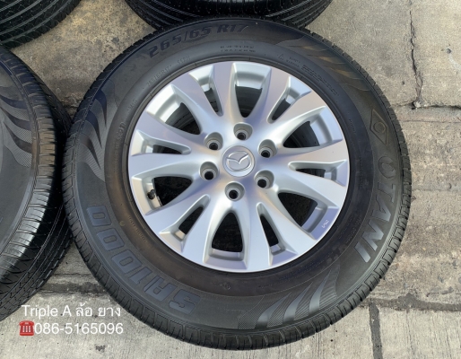 ล้อแม็ก Mazda BT50 ขอบ 17 พร้อมยาง 265-65-17 OTANI ปี 17 สภาพดี ล้อแม็ก Mazda BT50 ขอบ 17 พร้อมยาง 265-65-17 OTANI ปี 17 สภาพดี