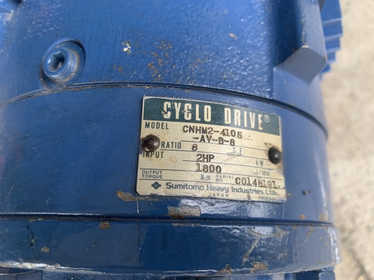 ขายมอเตอร์เกียร์ Cycrodrive Sumitomo 2HP. 380V อัตราทด 1:8 เพลาออกประมาณ 180รอบต่อนาที รุ่นมีระบบเบรคในตัว(ตอนนี้ไม่ได้ใช้งาน) สภาพสวย หมุนนิ่ม พร้อมใช้งาน ราคา 7,000 บาท ขายมอเตอร์เกียร์ Cycrodrive Sumitomo 2HP. 380V อัตราทด 1:8 เพลาออกประมาณ 180รอบต่อนาที รุ่นมีระบบเบรคในตัว(ตอนนี้ไม่ได้ใช้งาน) สภาพสวย หมุนนิ่ม พร้อมใช้งาน ราคา 7,000 บาท