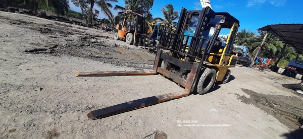 SALE ราคาฆ่าเชื้อ สู้ภัยโควิด!!FORKLIFT DAEWOO -D45S รถยก แดวู ขนาด 4.5 ตัน /  เสาสูง 3 เมตร /ยางหน้าคู่ /เกียร์ออโต้ /เครื่องยนต์ ดีเซล/ มีเก๋ง /งายาว/ สินค้าเก่านอก