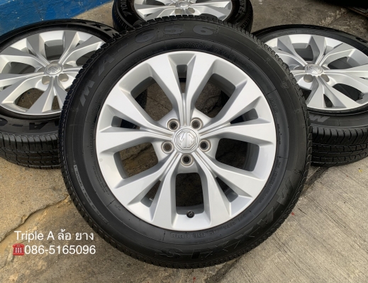 ล้อแม็ก 5รู100 ขอบ 16 พร้อมยาง 205-60-16 Maxxis ปี 18 สภาพสวย