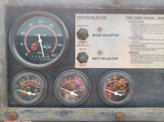 เครื่องดับเพลิง 750 gpm. ใช่งาน 2 ชม