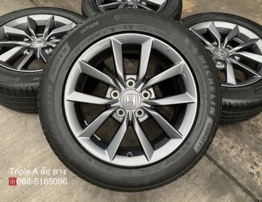 ล้อแม็กป้ายแดง Honda Civic FC รุ่นใหม่ล่าสุด ขอบ 16 สีเทากัน พร้อมน้องๆยางใหม่ 215-55-16 Michelin ปี 20 สวยกริ๊บๆ ล้อแม็กป้ายแดง Honda Civic FC รุ่นใหม่ล่าสุด ขอบ 16 สีเทากัน พร้อมน้องๆยางใหม่ 215-55-16 Michelin ปี 20 สวยกริ๊บๆ