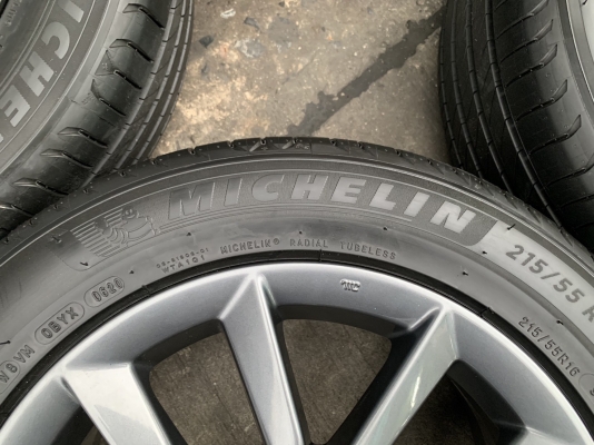 ล้อแม็กป้ายแดง Honda Civic FC รุ่นใหม่ล่าสุด ขอบ 16 สีเทากัน พร้อมน้องๆยางใหม่ 215-55-16 Michelin ปี 20 สวยกริ๊บๆ