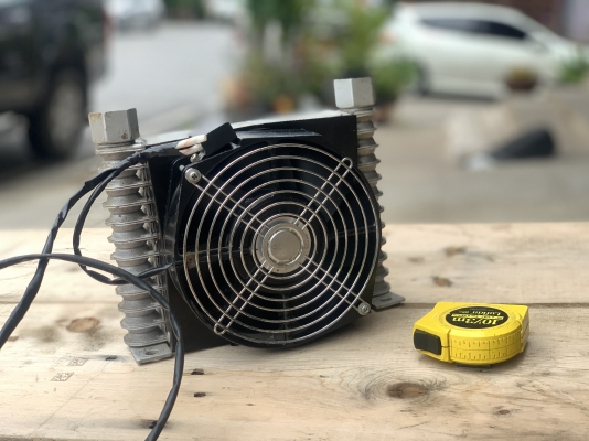 ขายแผงระบายความร้อนพร้อมพัดลม Kamui Oil Cooler 220V ไฟบ้าน made in Japan สภาพสวย พร้อมใช้งาน