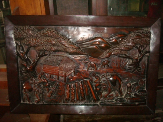 ขายภาพไม้แผ่นเดียวแกะมือ