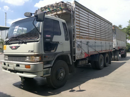 ขายรถพ่วง 18 ล้อ 2 เพลา ดั้ม แม่-ลูก กระบะเนียมคอกเกษตร HINO FM3M ปี.38 ขายรวม 4 พ่วง สวยๆสนใจจองด่วน