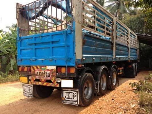 หางพ่วงมีคอก ไม่ดัมพ์ ยาว 10 เมตร 3 เพลา ลงเล่มแล้ว สวยๆ