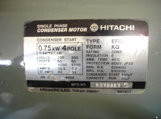 ขายปั้มลม ฮิตาชิ 1 hp japan