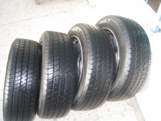 ขายล้อแม็ก Honda civic 15"x6" et 45 4รู100 + ยางปี 11 (081-3747940)