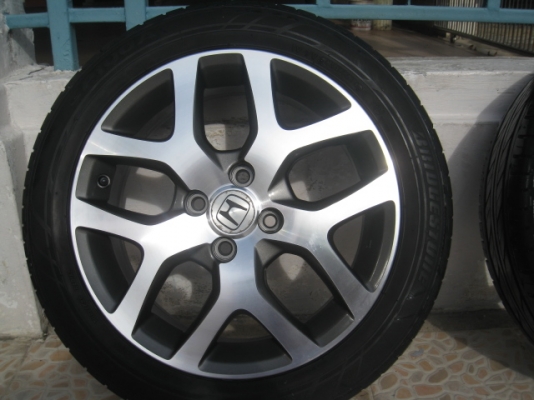 ขายล้อแม็ก Honda city 16"x6" et53 4รู100 +ยาง ปี 10 (081-3747940)