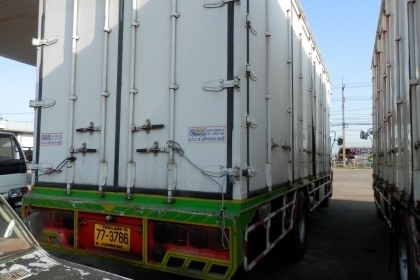 6ล้อช่วงยาว ตู้แห้งประตู10บานยาว7.40มHINO MEGA FG ปี50