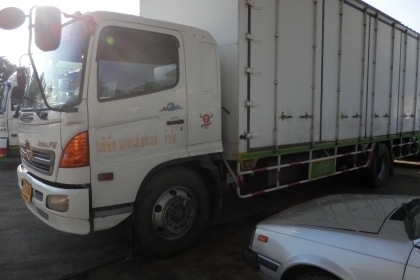 6ล้อช่วงยาว ตู้แห้งประตู10บานยาว7.40มHINO MEGA FG ปี50