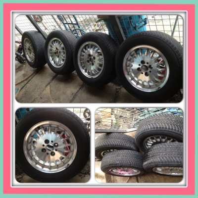 ขายแม็กเดิม BMW ขอบ14 4รู100+ยาง ราคา 2,900 บ. ถูกกกกกกมากกกกกก**