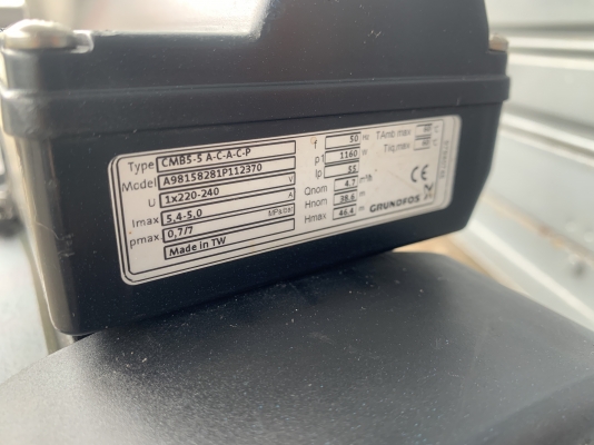 ขายปั๊มน้ำมัลติสเตจแรงดันสูง Grundfos 1160W(1.2HP.) 220V ไฟบ้าน ใบพัดสแตนเลส พร้อมชุดสวิทย์แรงดัน สภาพสวยใหม่ หมุนนิ่ม พร้อมใช้งาน ราคา 5,500 บาท