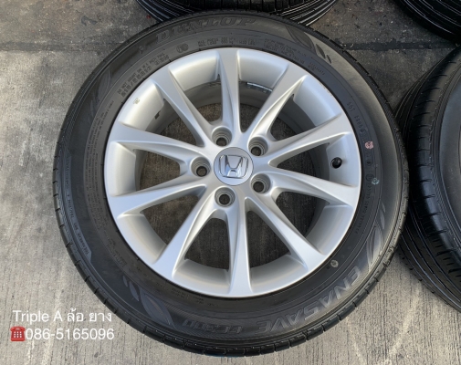 ล้อแม็ก Honda Civic FC ขอบ 16 สีบอร์น พร้อมยาง 215-55-16 Dunlop ปี 16