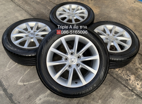 ล้อแม็ก Honda Civic FC ขอบ 16 สีบอร์น พร้อมยาง 215-55-16 Dunlop ปี 16