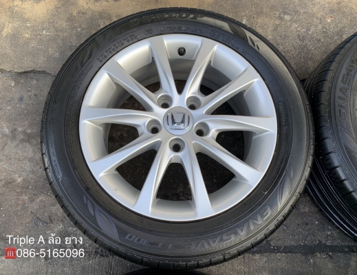 ล้อแม็ก Honda Civic FC ขอบ 16 สีบอร์น พร้อมยาง 215-55-16 Dunlop ปี 16