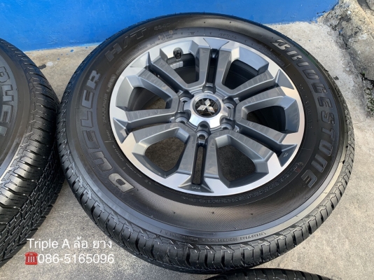 ล้อแม็กป้ายแดง Mitsu Triton เทาหน้าเงา ขอบ 18 รุ่นใหม่ล่าสุด พร้อมยาง 265-60-18 Bridgestone ปลายปี 18 ล้อแม็กป้ายแดง Mitsu Triton เทาหน้าเงา ขอบ 18 รุ่นใหม่ล่าสุด พร้อมยาง 265-60-18 Bridgestone ปลายปี 18