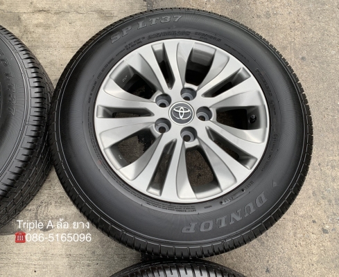 ล้อแม็ก Toyota Revo ขอบ 16 สีเทา พร้อมยางใหม่ป้ายแดง 215-65-16 Dunlop ปลายปี 19 สวยกริ๊บๆ