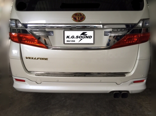 ขายคิ้วสแตนเลสฝาท้ายรถ TOYOTA รุ่น ALPHARD ปี 08-14