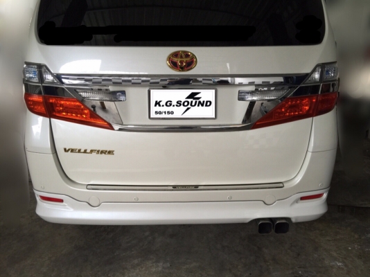 ขายคิ้วสแตนเลสฝาท้ายรถ TOYOTA รุ่น ALPHARD ปี 08-14