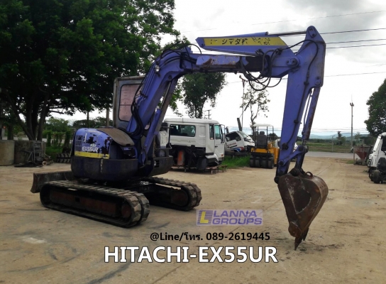 ขายรถขุด HITACHI-EX55UR เครื่องยนต์นิสสัน TD23 ,คอนโทรลน้ำมัน,ปั๊มนิ้ว, แทรคยาง, มีลายเจาะ รถเดิมๆเก
