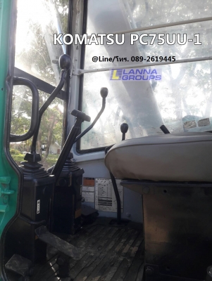 ขายรถขุดKOMATSU PC75UU-1 เครื่องkomatsu-4D95L, คอนโทรลลูกหมาก, ปั๊มนิ้ว, ใบมีดดัน รถเก่านอก, มีเอกสา