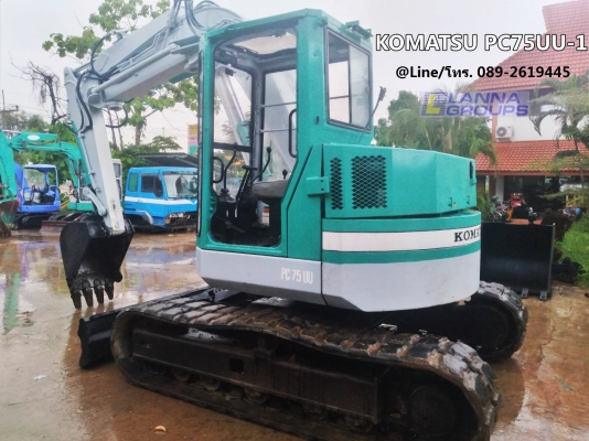 ขายรถขุดKOMATSU PC75UU-1 เครื่องkomatsu-4D95L, คอนโทรลลูกหมาก, ปั๊มนิ้ว, ใบมีดดัน รถเก่านอก, มีเอกสา