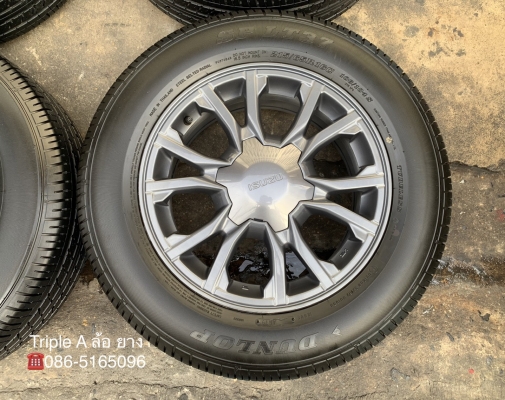 ล้อแม็ก ISUZU X-Series ขอบ 16 พร้อมยาง 215-65-16 Dunlop ปลายปี 18 สภาพดี