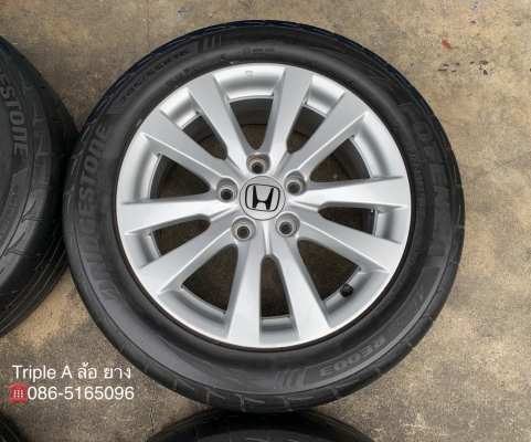 ล้อแม็ก 5รู114 Honda Civic FB ขอบ 16 แถมยาง 205-55-16 Bridgestone ปลายปี 15