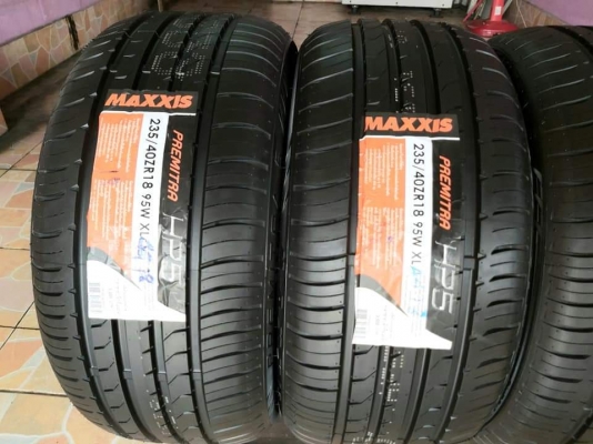 ยางใหม่ตกปี ยางค้างสต็อค Maxxis Premitra HP5 235/40R18 ผลิตปลายปี 18 รับประกันบวม 1 ปี ขายถูกๆ 4 เส้ ยางใหม่ตกปี ยางค้างสต็อค Maxxis Premitra HP5 235/40R18 ผลิตปลายปี 18 รับประกันบวม 1 ปี ขายถูกๆ 4 เส้