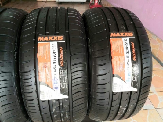 ยางใหม่ตกปี ยางค้างสต็อค Maxxis Premitra HP5 235/40R18 ผลิตปลายปี 18 รับประกันบวม 1 ปี ขายถูกๆ 4 เส้ ยางใหม่ตกปี ยางค้างสต็อค Maxxis Premitra HP5 235/40R18 ผลิตปลายปี 18 รับประกันบวม 1 ปี ขายถูกๆ 4 เส้