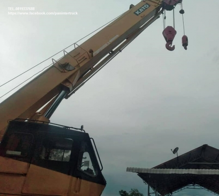 ขายจริง ตัดสด*เล่มทะเบียนพร้อม ภาษีเต็ม! From Japan ขายถูกๆ รถเครน ล้อยาง ขนาด 20ตัน ROUGH TERRAIN CRANE ยี่ห้อ.KATO 20H รุ่น3 แบบขาตรง ยกน้ำหนักได้ 20 ตัน ,ยกสูงได้ 30 เมตร   เครื่องยนต์ KATO -6D14 ,6สูบ สินค้าเก่าบริษัท ขายตามสภาพ (ลูกค้าซื้อจริง-ตัดเงิ