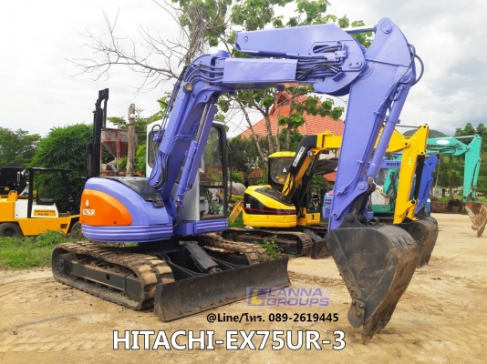 ขายรถขุด HITACHI-EX75UR-3 เครื่องยนต์Nissan BD30,จำนวน 4 สูบ, มีลายเจาะ, คอนโทรลน้ำมัน,ปั๊มนิ้ว,*มีประตู,รถเก่านอก, มีเอกสาร,ยังไม่เคยใช้งานในไทย