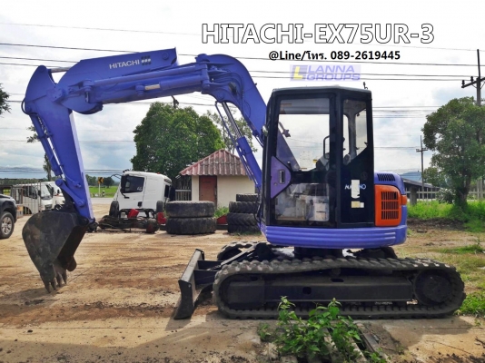 ขายรถขุด HITACHI-EX75UR-3 เครื่องยนต์Nissan BD30,จำนวน 4 สูบ, มีลายเจาะ, คอนโทรลน้ำมัน,ปั๊มนิ้ว,*มีประตู,รถเก่านอก, มีเอกสาร,ยังไม่เคยใช้งานในไทย