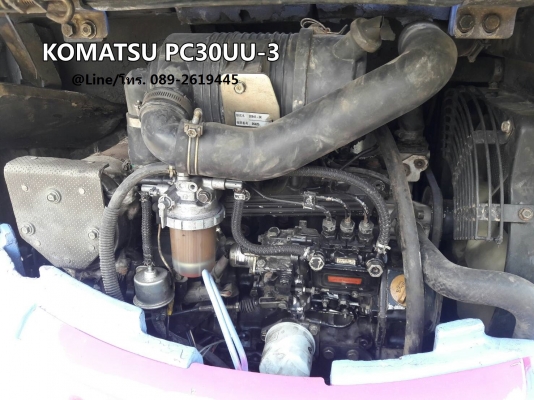 ขายรถขุดKOMATSU PC30UU-3 เครื่องยนต์Komatsu 3D84E, จำนวน 3 สูบ, คอนโทรลสั้น, ปั้มนิ้ว, แทรคยาง, มีใบ