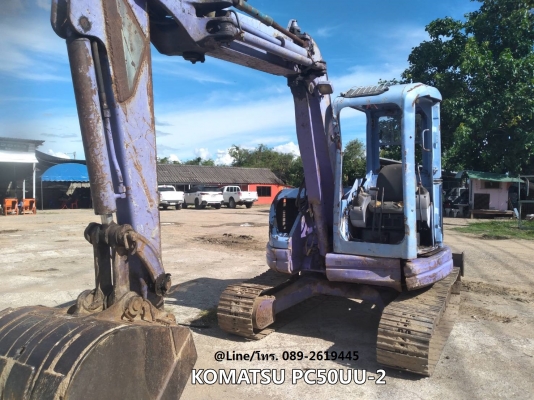 ขายรถขุด KOMATSU PC50UU-2 หัวตู้, เครื่องยนต์ KOMATSU-4D84 , ขนาด 4 สูบ คอนโทรลน้ำมัน, ปั๊มเฟือง,แทรคเหล็ก ,รถเดิมๆใช้งานบริษัท **มีกระจกหน้าและประตู