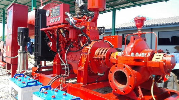 ชุดปั้มน้ำดับเพลิง FIRE PUMP เครื่องยนต์ดีเซล Cummins USA Model 6BT5.9-C ขนาด 150 hp 2500 rpm
