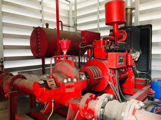 ชุดปั้มน้ำดับเพลิง FIRE PUMP เครื่องยนต์ดีเซล Cummins USA Model 6BT5.9-C ขนาด 150 hp 2500 rpm