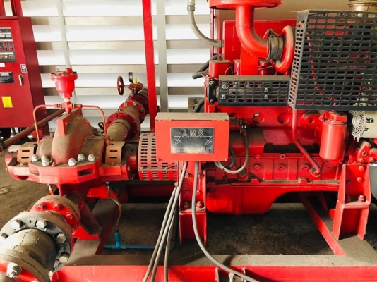 ชุดปั้มน้ำดับเพลิง FIRE PUMP เครื่องยนต์ดีเซล Cummins USA Model 6BT5.9-C ขนาด 150 hp 2500 rpm