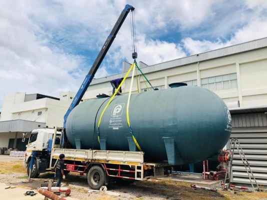 ถังเก็บน้ำไฟเบอร์กลาสแนวนอน PP BIGTANK รุ่น HT-50 AG ขนาดความจุ 50000 Lite รุ่นใหญ่พิเศษ เหมาะกับ อา
