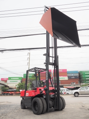 ขายรถโฟล์คลิฟท์งาเท ฟรี! บุ้งกี๋ใหม่ NISSAN YJ02 ยก 2.5 ตัน เสา 4 เมตร นำเข้าจากญี่ปุ่น