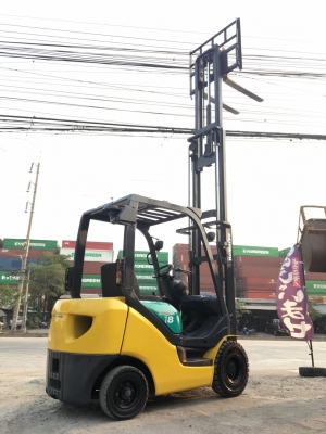 ขายรถโฟล์คลิฟท์มือสอง เสา 4.5 เมตร ชนิด 3 ท่อน เสาเข้าตู้ FSV ยกได้ 1.8 ตัน KOMATSU FD18T นำเข้าจากญ