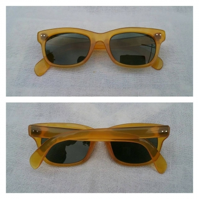 แว่นตากระดองเต่าแท้ โปร่งแสง สีน้ำผึ้ง ราชันย์แห่งแว่นตากระดองเต่าทั้งปวง ล้ำค่า - หายากที่สุด ! เจแปนิสแฮนด์เมดทศวรรษที่ 1960's ☆☆☆ เลนส์กระจกคริสตัล 'สีเขียวควันไฟ' ขนาดมาตรฐาน 143 mm Vintage GENUINE HONEY TORTOISE SHELL handmade in แว่นตากระดองเต่าแท้ โปร่งแสง สีน้ำผึ้ง ราชันย์แห่งแว่นตากระดองเต่าทั้งปวง ล้ำค่า - หายากที่สุด ! เจแปนิสแฮนด์เมดทศวรรษที่ 1960's ☆☆☆ เลนส์กระจกคริสตัล 'สีเขียวควันไฟ' ขนาดมาตรฐาน 143 mm Vintage GENUINE HONEY TORTOISE SHELL handmade in