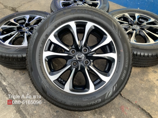ล้อแม็ก Mazda 2 Skyativ ขอบ 15 สีดำปัดเงา พร้อมยางป้ายแดง 185-65-15 Dunlop ปี 19 สวยกริ๊บ ล้อแม็ก Mazda 2 Skyativ ขอบ 15 สีดำปัดเงา พร้อมยางป้ายแดง 185-65-15 Dunlop ปี 19 สวยกริ๊บ