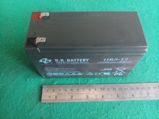 แบตเตอรี่แห้งมือสอง ยี่ห้อ B.B.Battery 12V ขนาด 9A ค่าCCA ดี สภาพสวย ราคาใบละ 250 บาทไม่รวมส่ง มี 40 ใบ